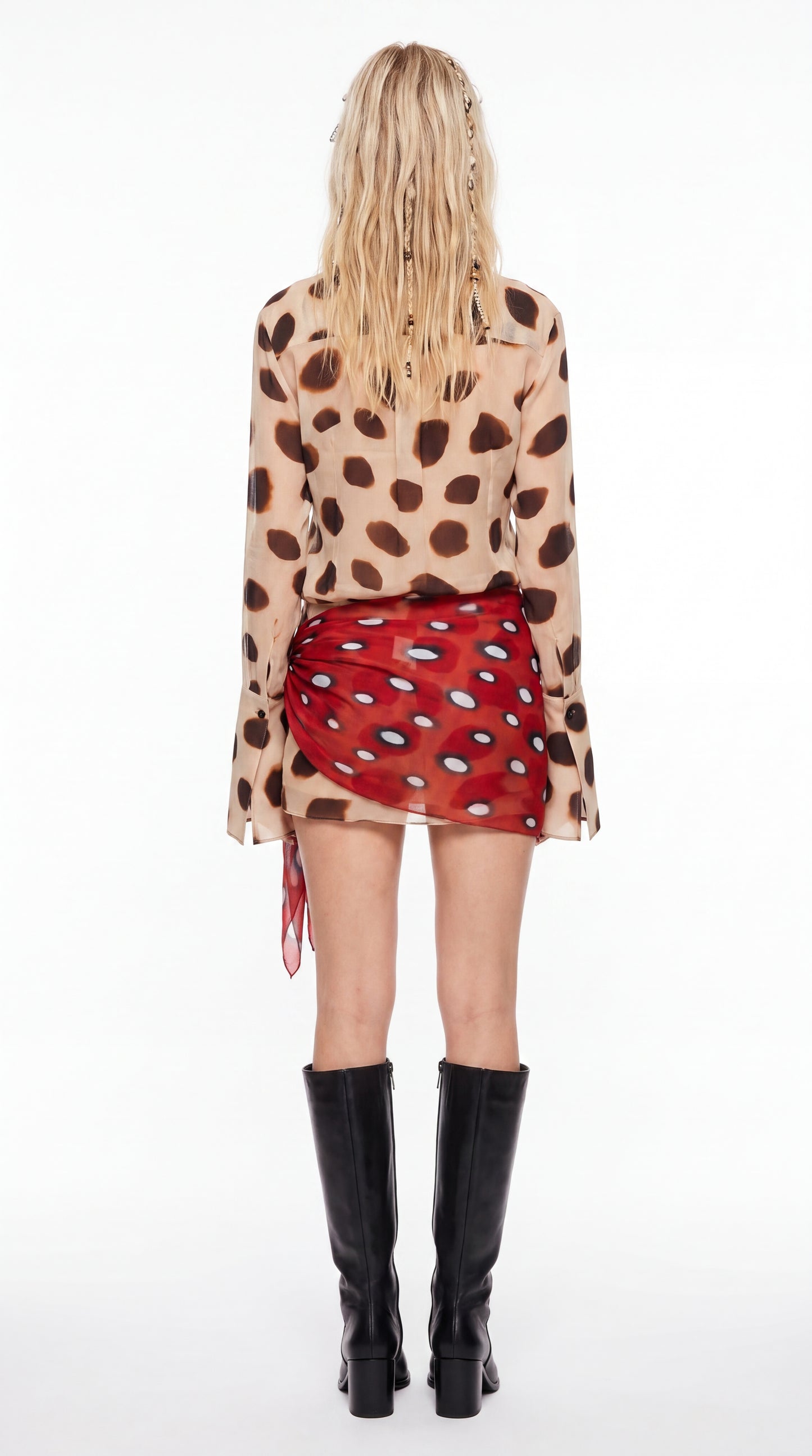 NAHLA - Vestido camisero estampado