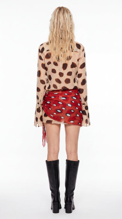 NAHLA - Vestido camisero estampado